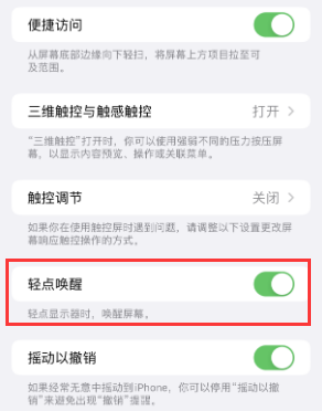 大东苹果授权维修站分享iPhone轻点无法唤醒怎么办 