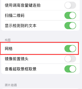 大东苹果手机维修网点分享iPhone如何开启九宫格构图功能 