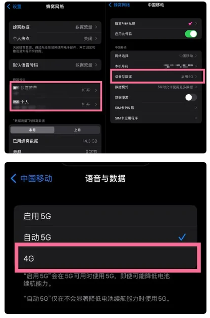 大东苹果手机维修分享iPhone14如何切换4G/5G? iPhone14 5G网络切换方法 